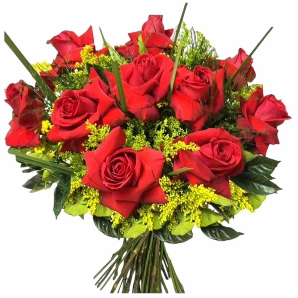 Braçado 12 rosas vermelhas + 01 La Creme